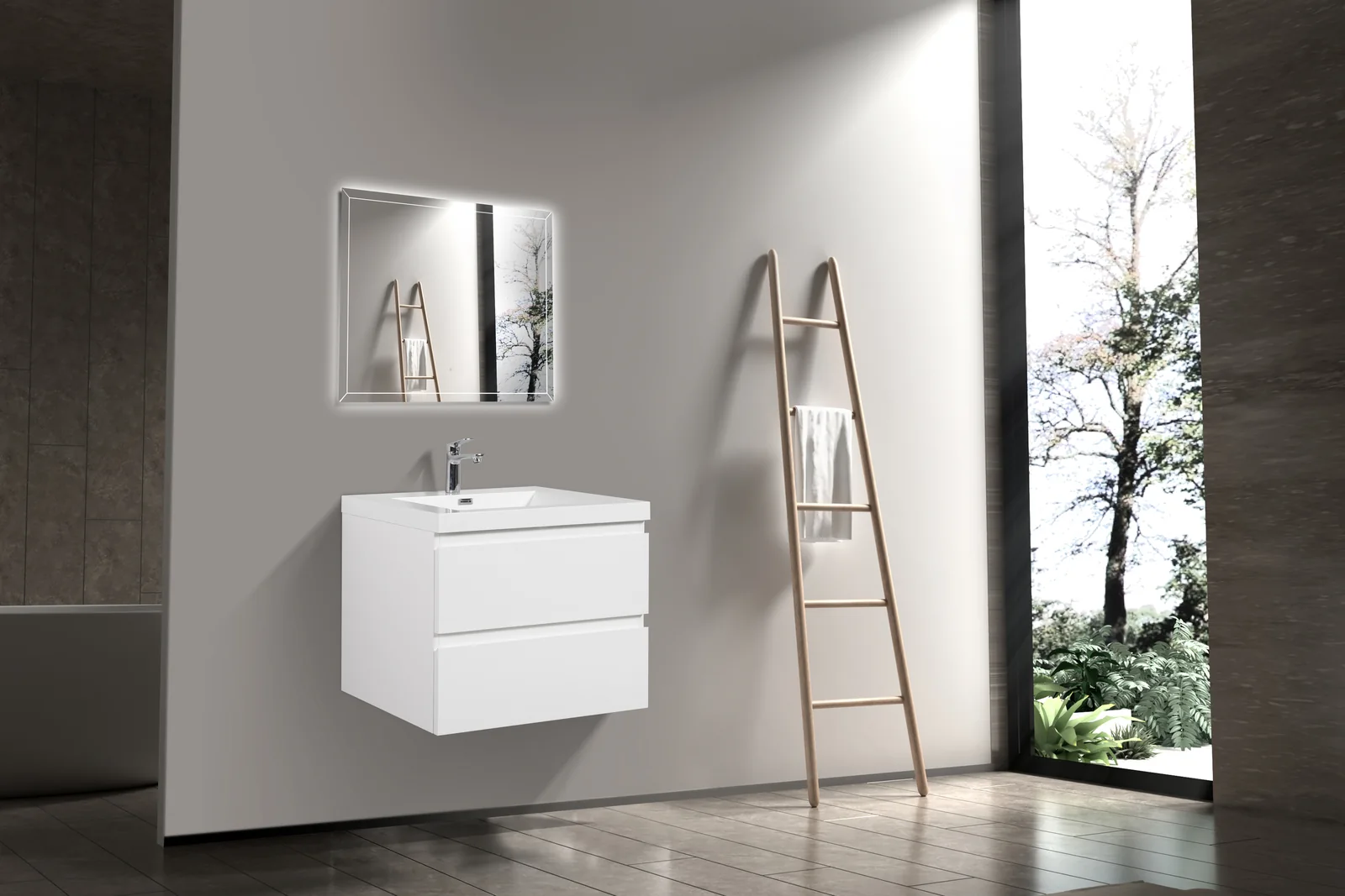 GMH-003 Gloss White bathroom vanity family