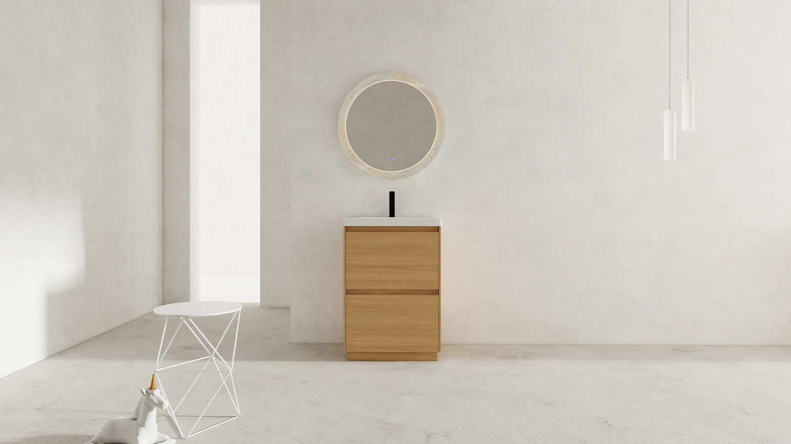 GMH-004 Light Oak bathroom vanity product detail